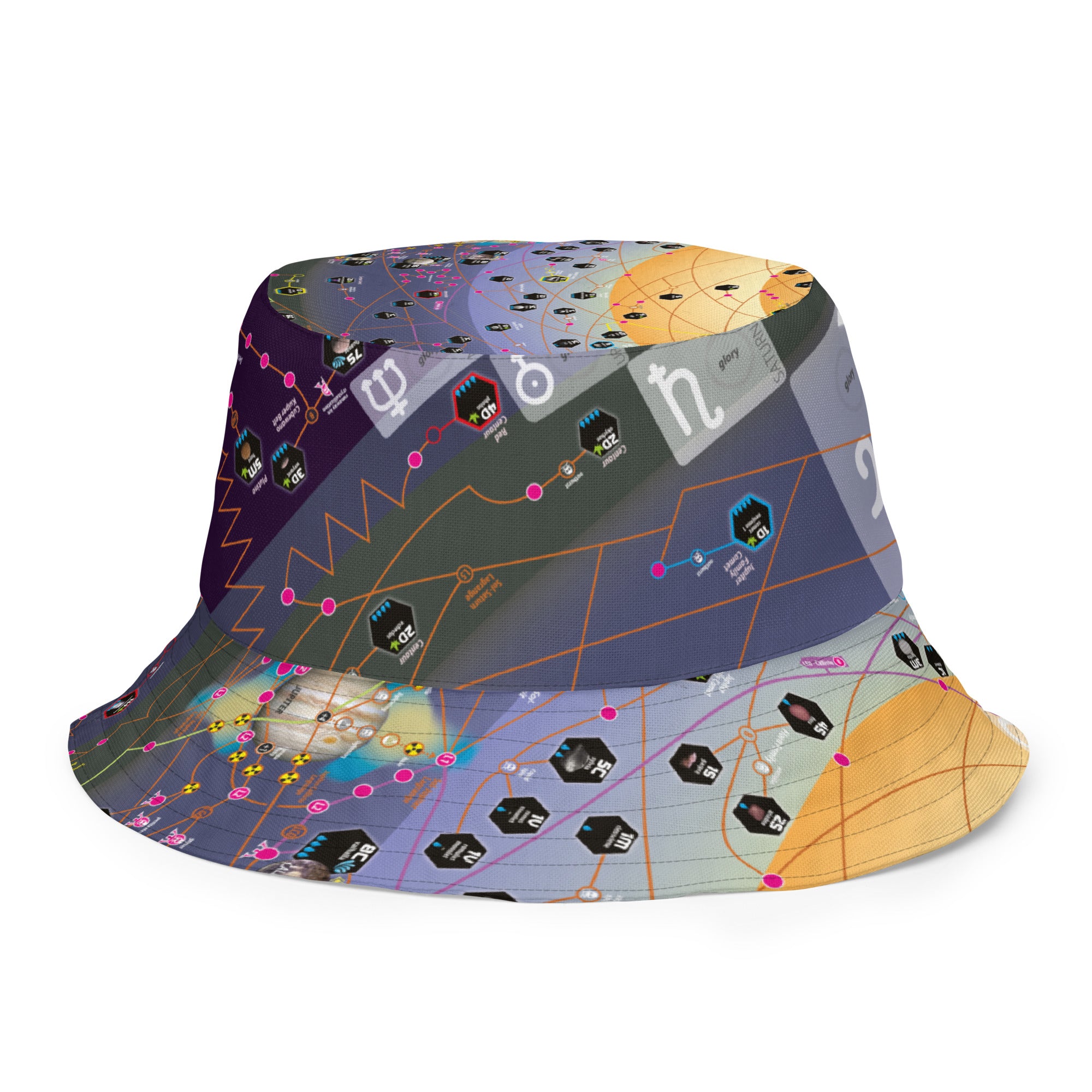 Red galaxy cheap bucket hat