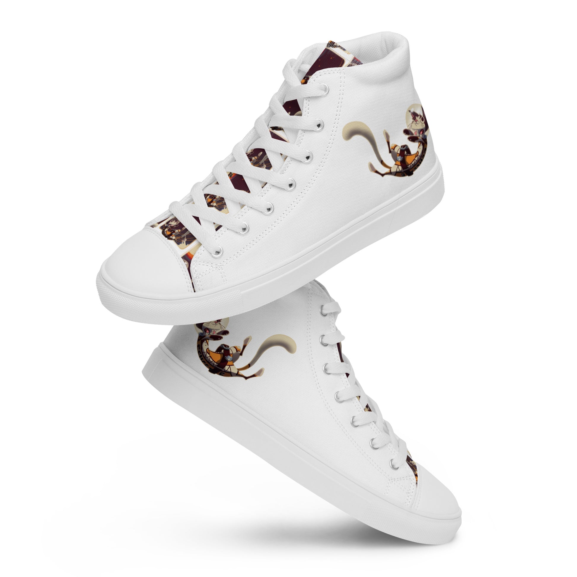FLUFFY FRONTIER: Men’s high top canvas shoes - 3D image of the shoes