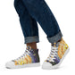HIGH FRONTIER 4 ALL Sun Map: Men’s high top canvas shoes - person sporting the shoes in motion from a left view