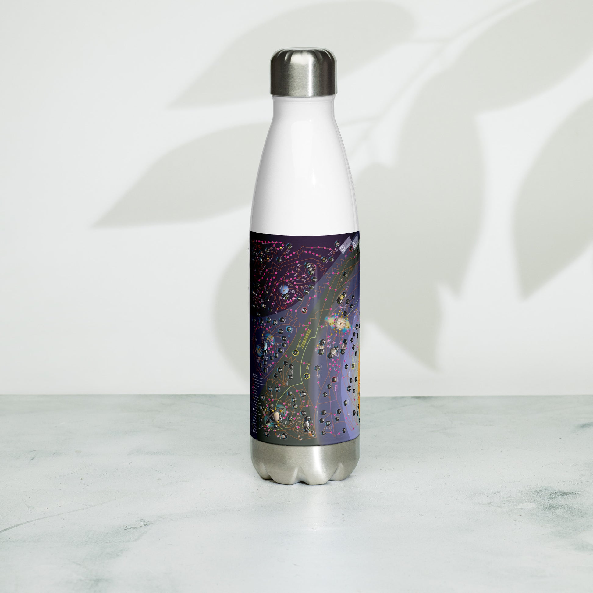 HIGH FRONTIER 4 ALL Map: Stainless Steel Water Bottle - rear view