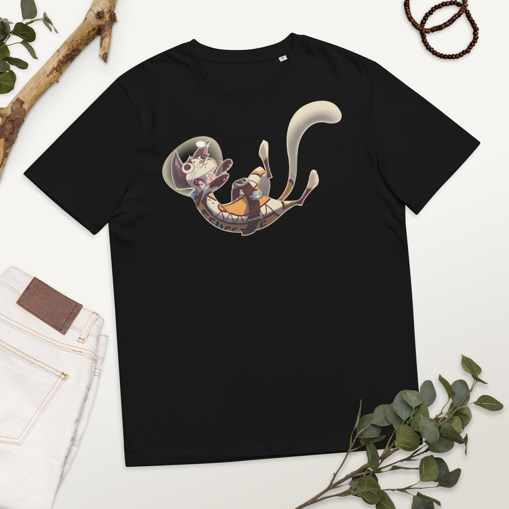 Unisex organic cotton t-shirt FLUFFY FRONTIER Cat