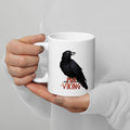 PAX Viking: Raven Mug - Face view of the mug featuring ION's Raven game design from the PAX Viking board game